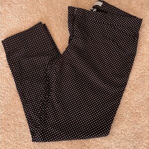 GAP Navy and White Polka Dot Slim Cropped Pants